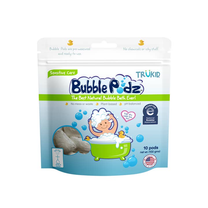 Bubble Podz: Sensitive Care (Eczema) Unscented Bubble Bath for wholesale by Tree Star Group, Inc. dba TruKid and TruBaby