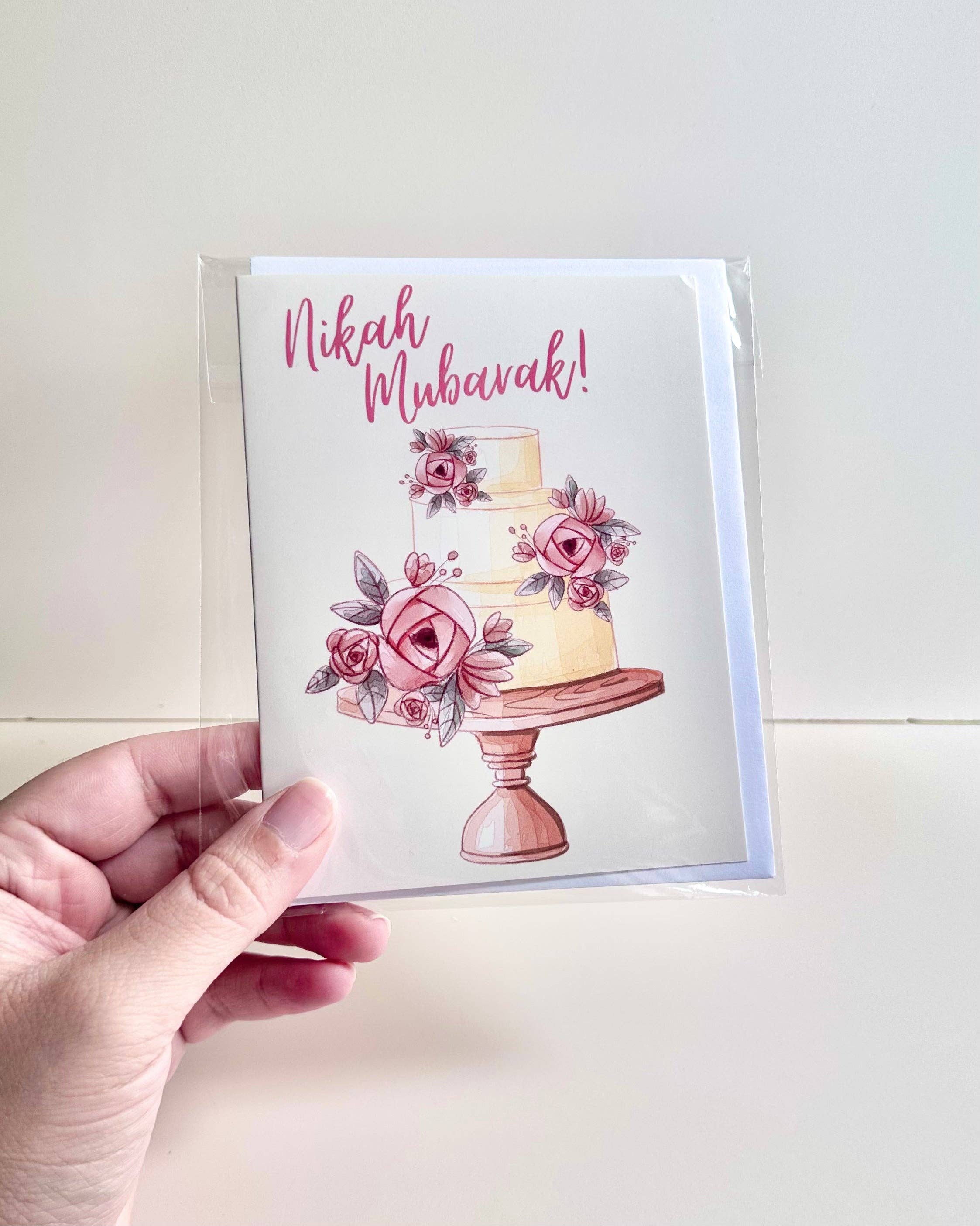 Nour Emporium - Wholesale Trouwkaartje - nikah mubarak kaart wenskaart0