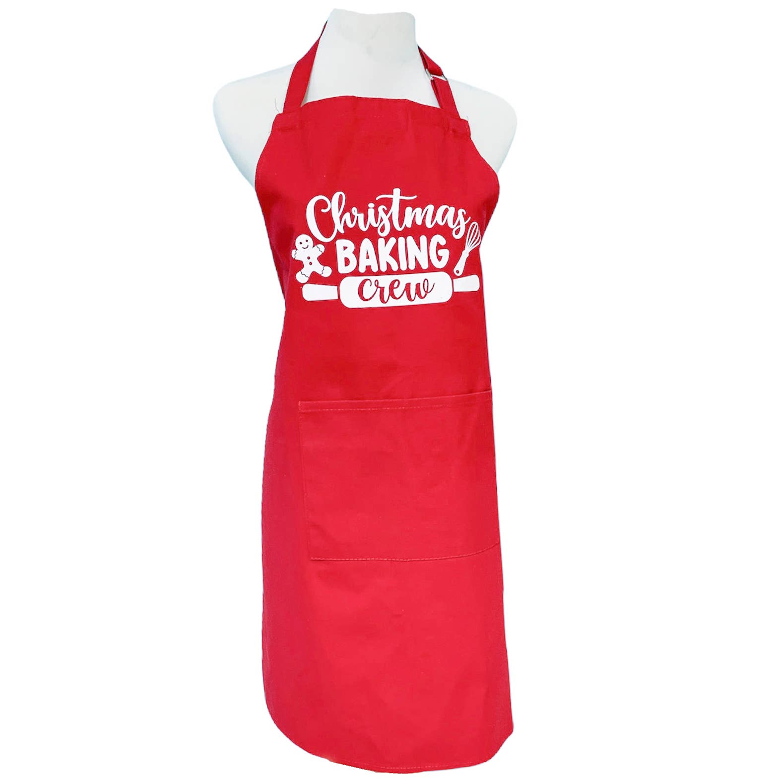 Summitbaking - Wholesale Apron - Holiday / Christmas Baking Crew Red Apron- Adult- CASE OF 31