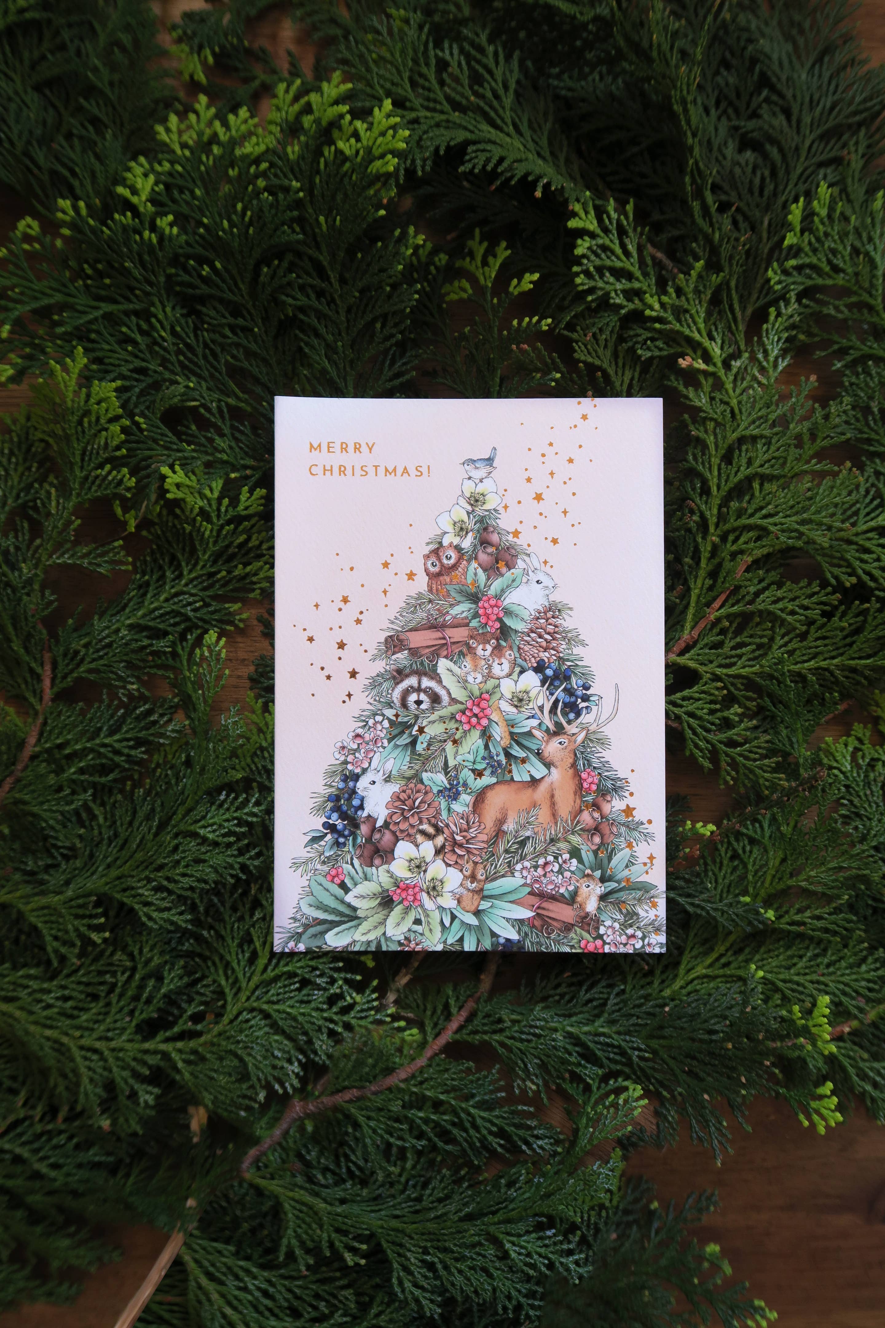 Typoflora – Engroshandel Julekort – Fortryllet juletræ kort2