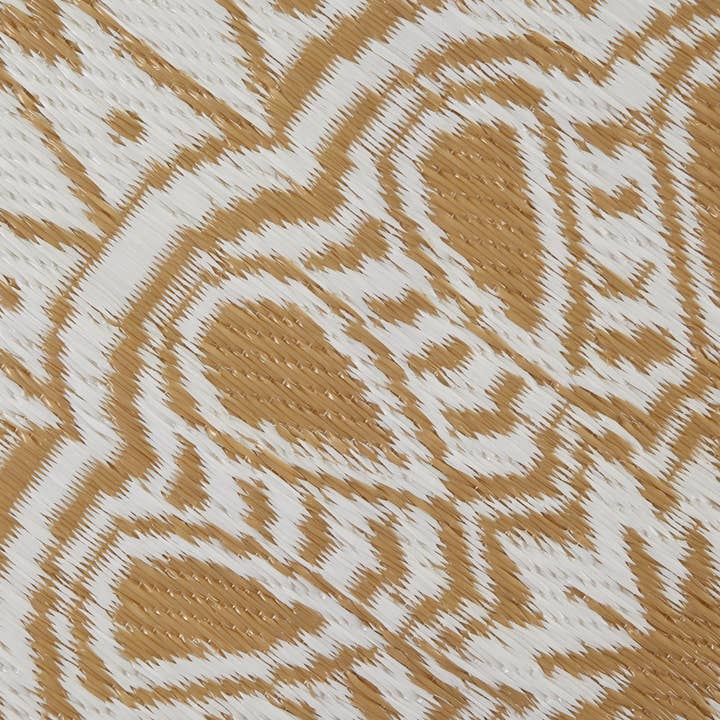 Welcome Home Unbeatable Deals - Wholesale Area Rug - Taupe Sunflower Outdoor Rug 5 Ft Round
