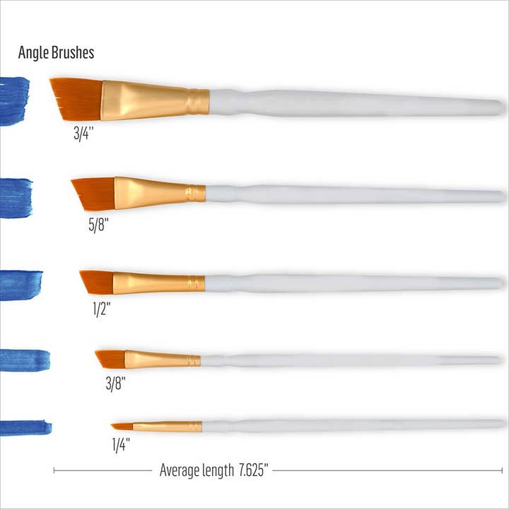 Plaid Crafts - Wholesale Paint/Wax Brush - Folkart ® Angle Brush Set, 5-Piece4