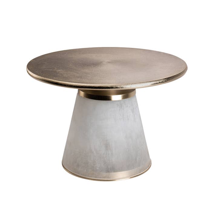 Sagebrook Home - Wholesale Coffee Table - Metal Glass Round Coffee Table Pedestal Base - Clear, 17 in.4