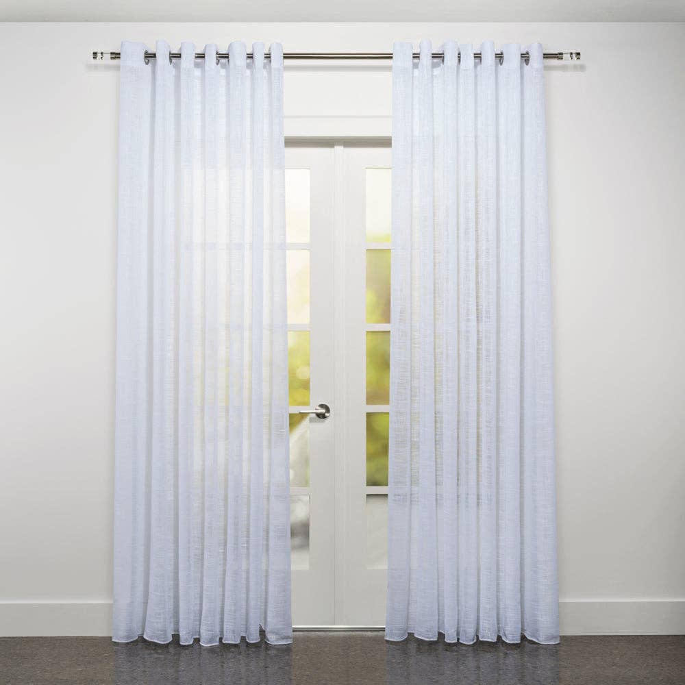 Casa Mia - Wholesale Curtain - Parma Heavy Textured Linen Inspired Sheer Grommet Curtain 108"x 95"0