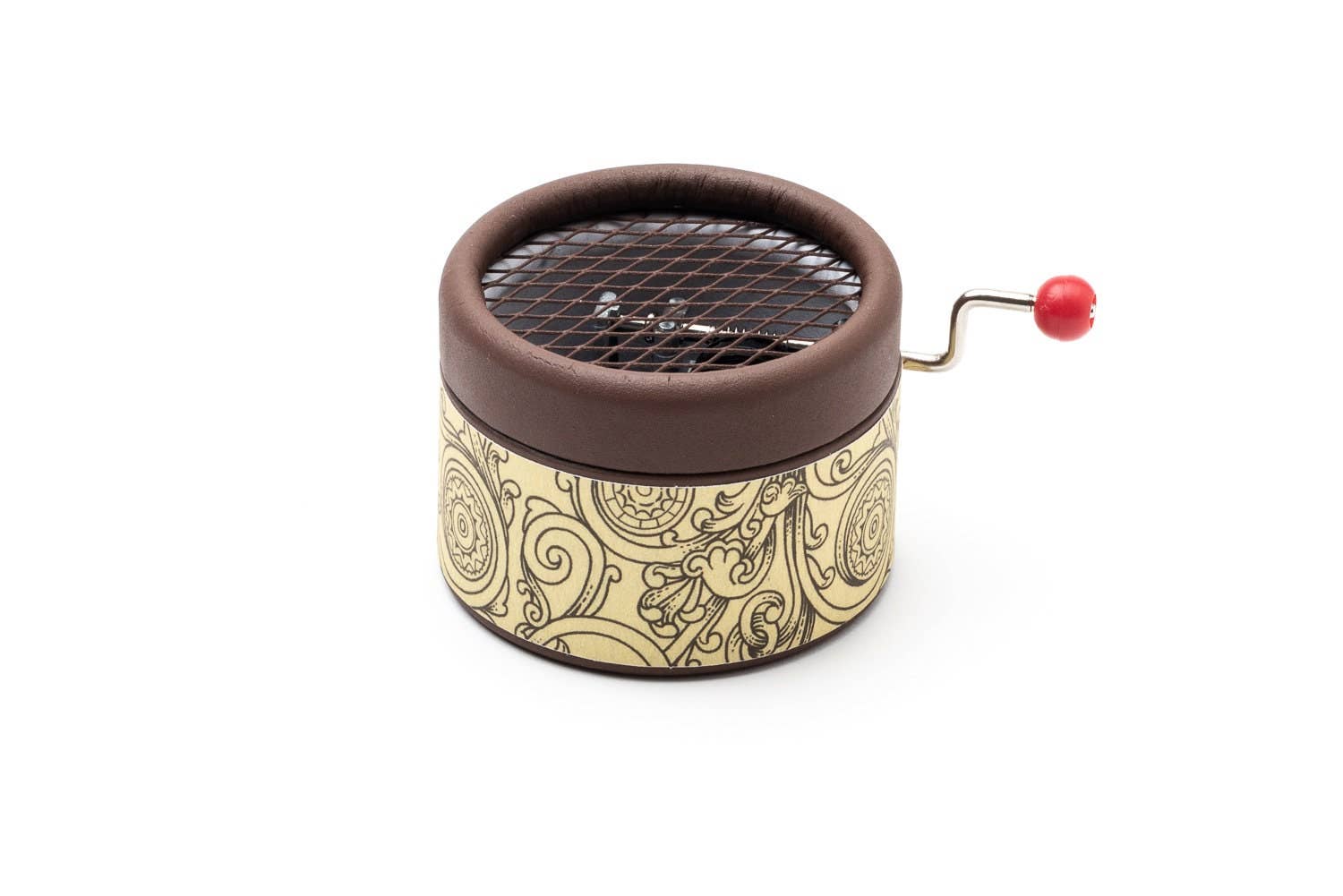 esdemusica by Rocio - Wholesale Music Box - Kids & Baby - Little brown music box with a hand cranked mechanism2