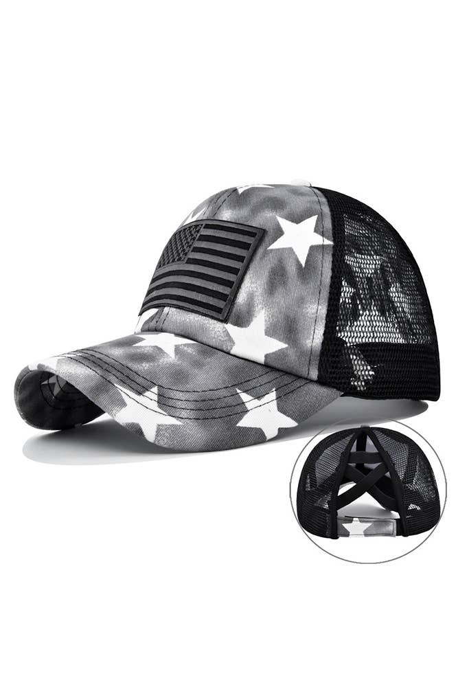 UNISHE - Wholesale Trucker Hat - Women's - America Flag Embroidered Baseball Cap DXCC6340