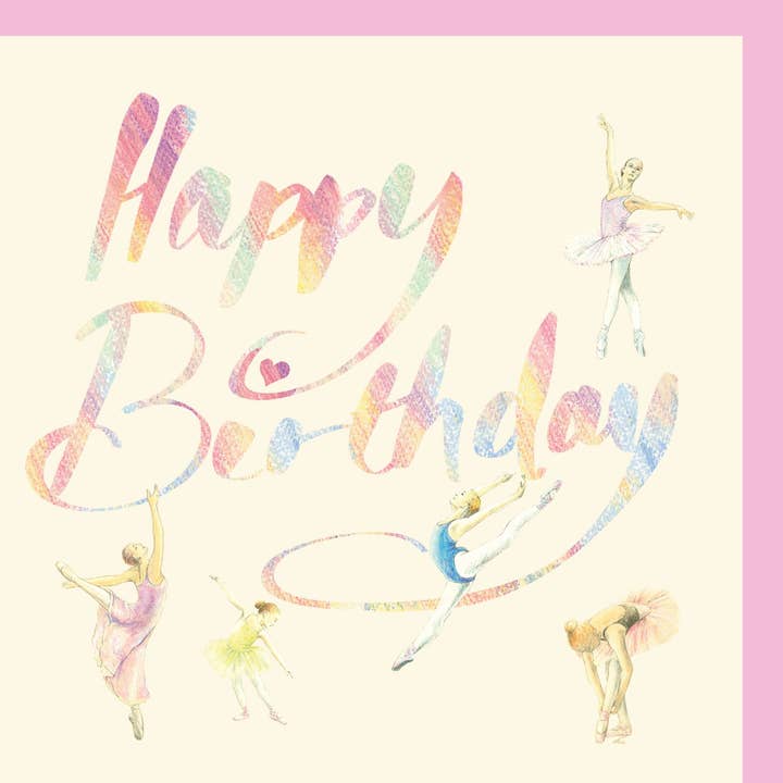 Cartão de aniversário de bailarina por atacado de The Arty Penguin