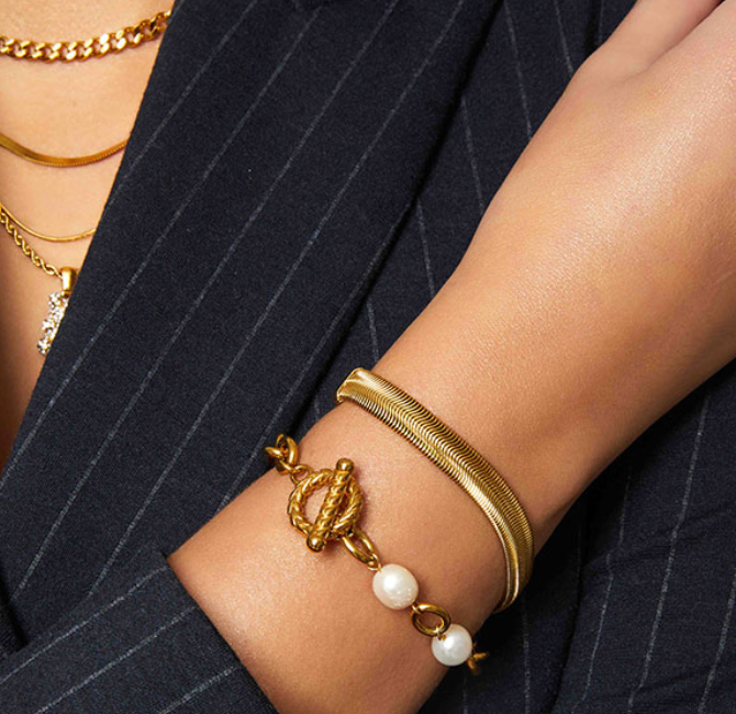 HoopLa – Großhandel Glieder- & Kettenarmband – Schlangenfischgräten-Stahlkettenarmband - Wasserdicht4