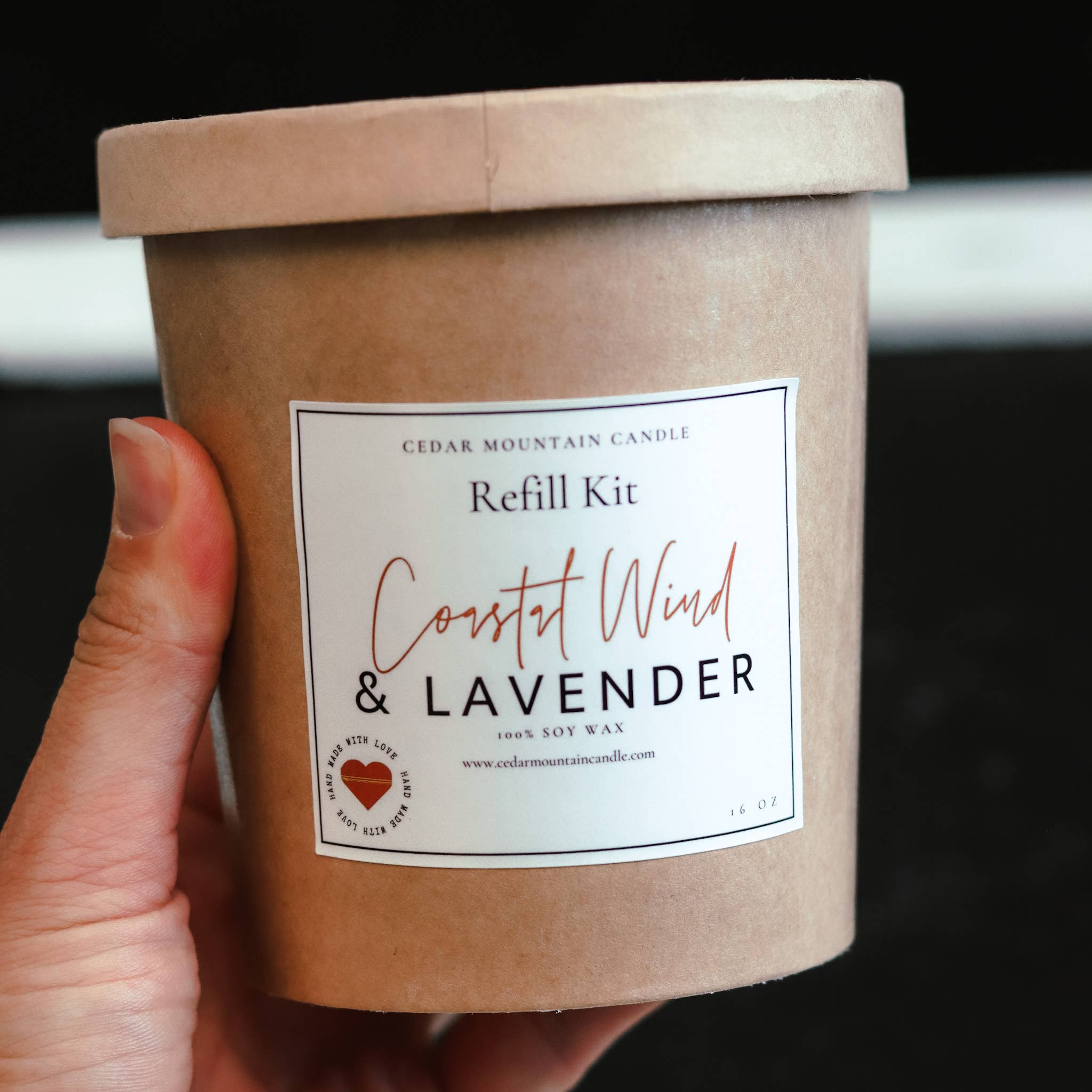 Cedar Mountain Candle – Vela em jarro/copo por atacado – Kit de recarga de velas de soja de 16 onças2