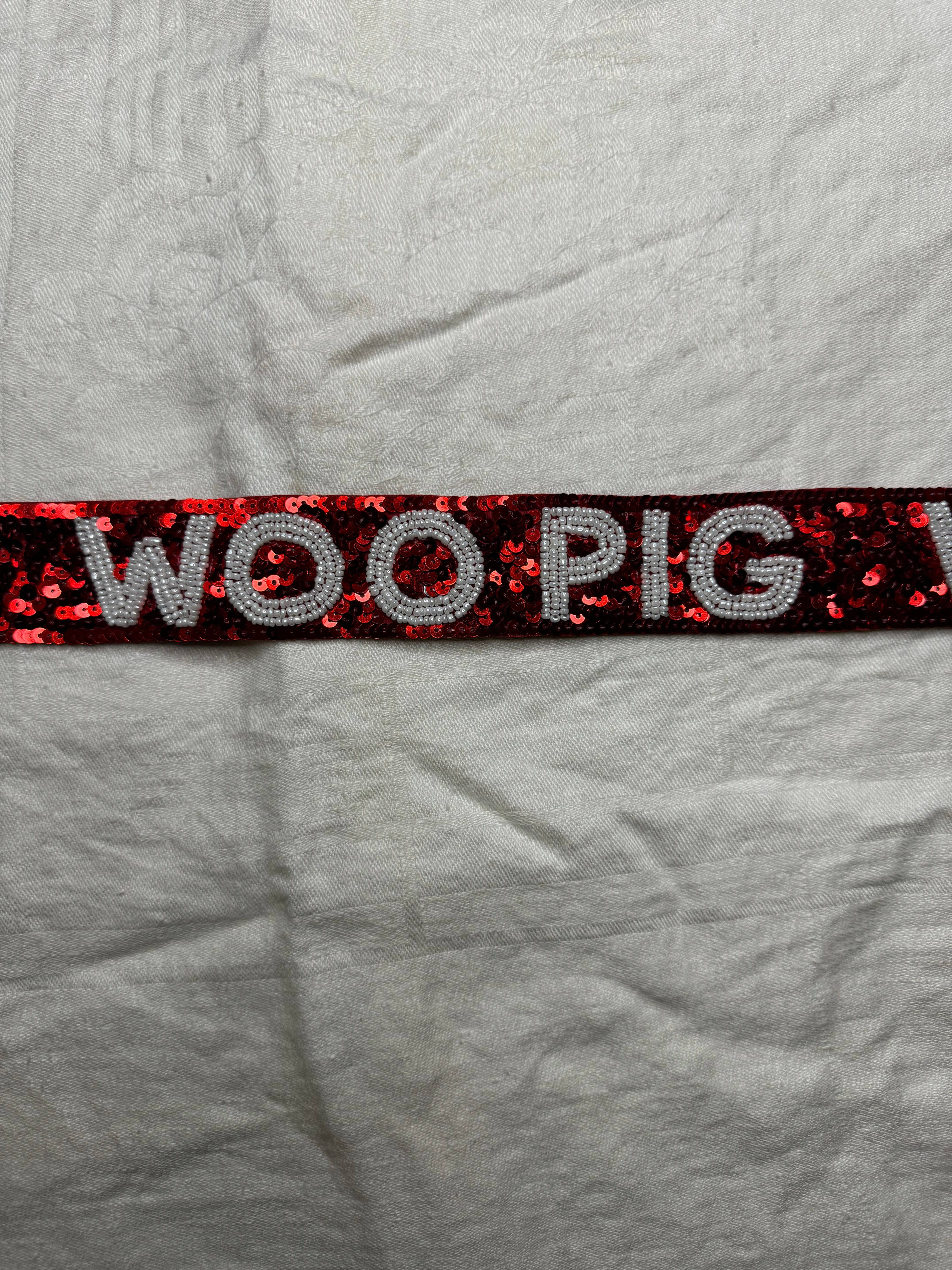 Tatter'd Royals – wholesale Handväske- och väskaccessoar – Dam – Arkansas Razorback Woo Pig Pärlad Väskrem2