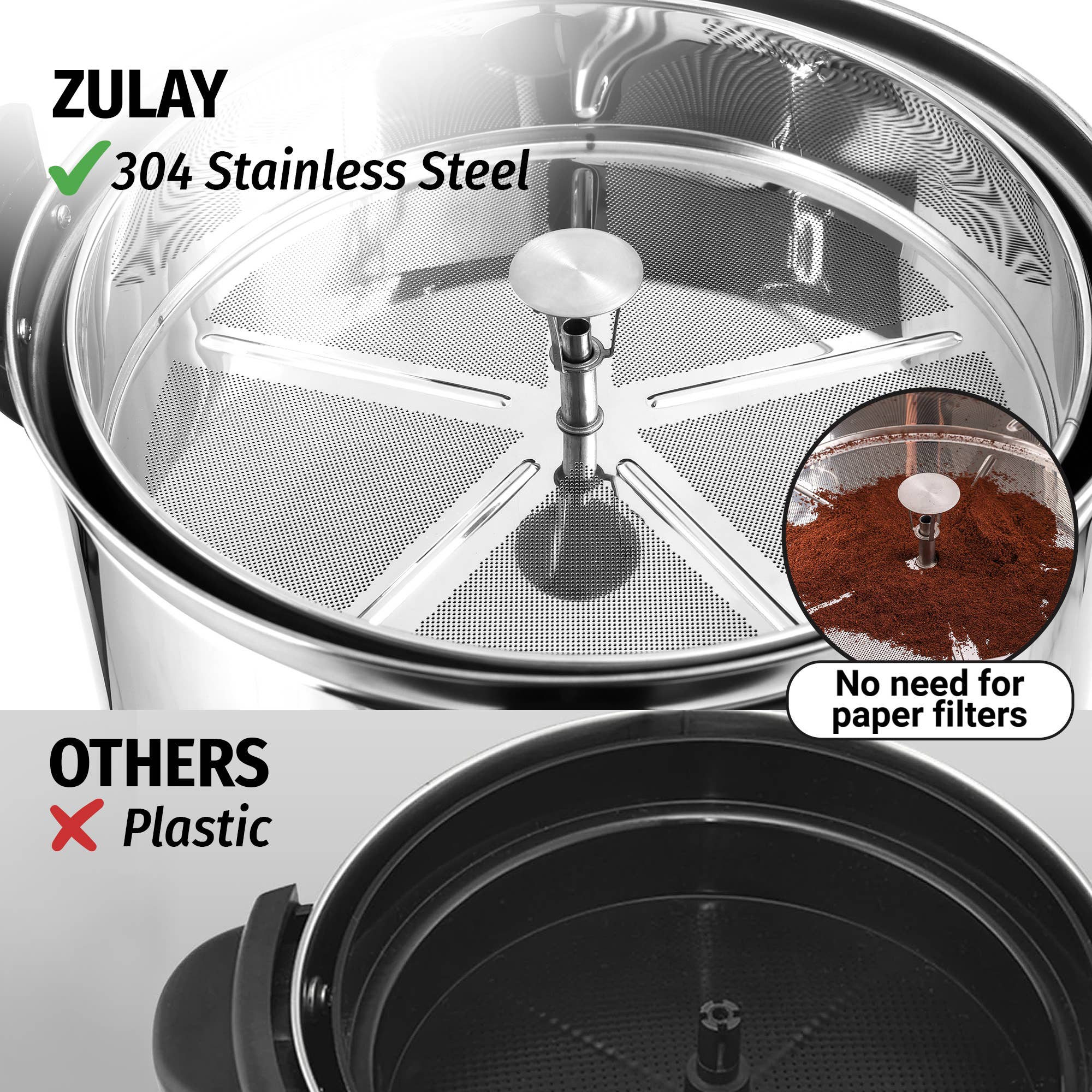 Zulay Kitchen - Wholesale Coffee Machine - 100-Cup Commercial Coffee Urn – Stainless Steel Percolator3