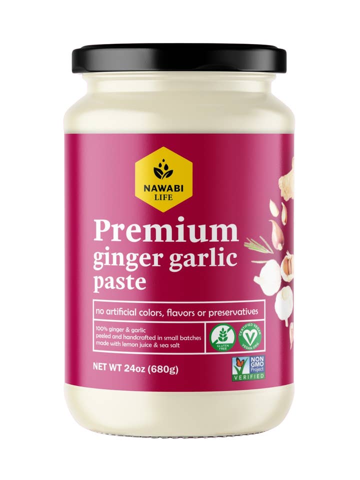 Pâte de Gingembre & Ail Premium Nawabi Life – 24,7 oz (700g) pour la vente par Holy Sauce