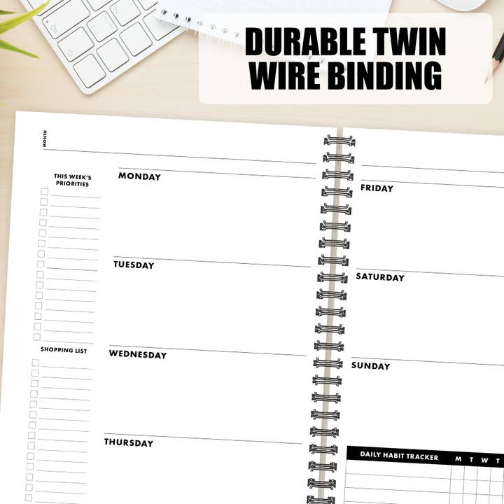 Willow Creek Press & Gifts - Wholesale Planner - Charcoal Gray 9" x 11" Undated Monthly Planner3