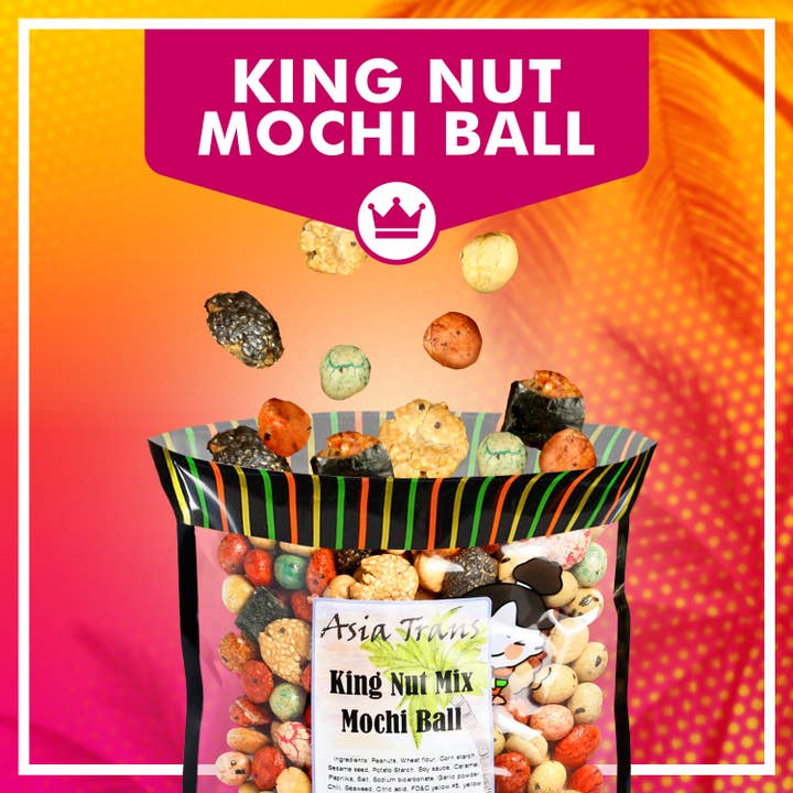 King Nut Mix Mochi Bal - 12 oz voor wholesale door Snack Hawaii