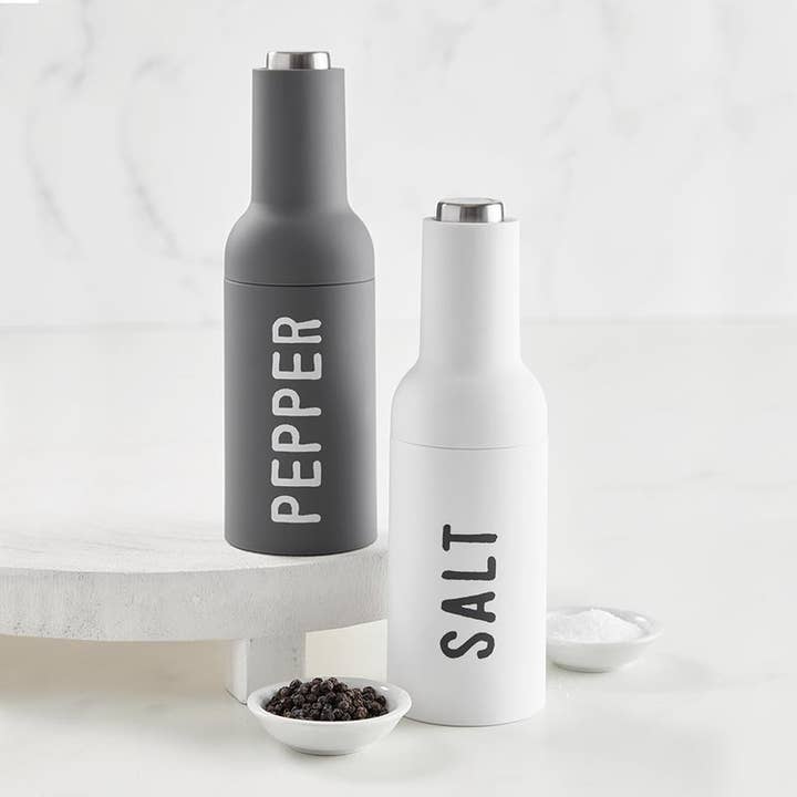 Santa Barbara Design Studio by Creative Brands - Wholesale Pepper Mill - Face to Face Electric Matte Grey Pepper Grinder