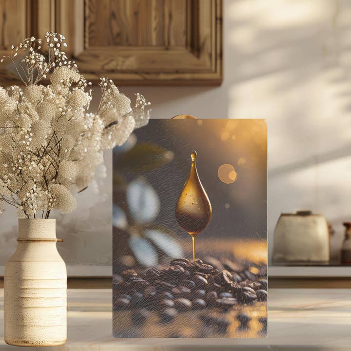 Fernville Creations - Wholesale Cutting Board - Tempered Glass Coffee Themed Cutting & Serving Board