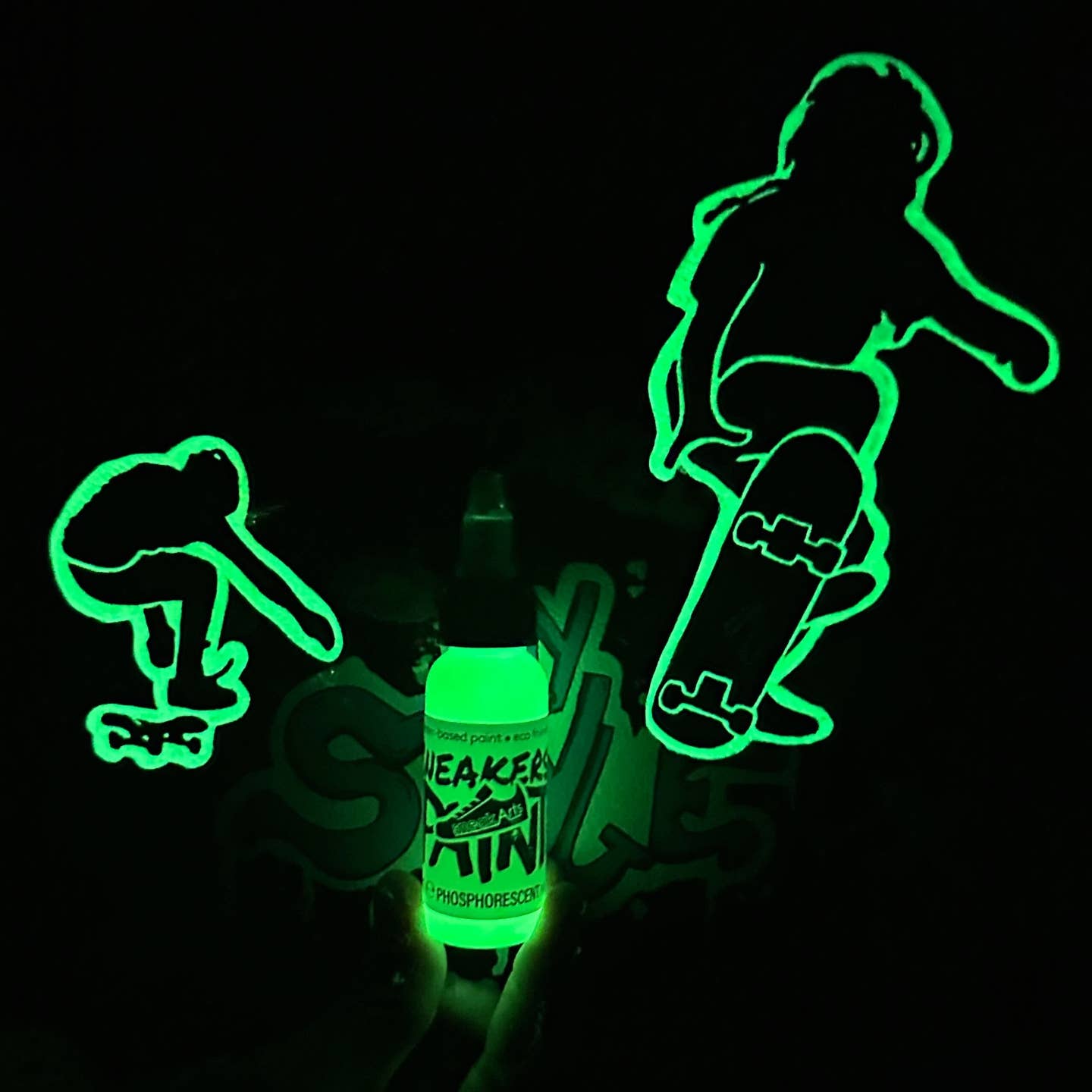 SneakArts – Engroshandel Malesæt – Phosphorescerende maling til læder og tekstil - 30mL1