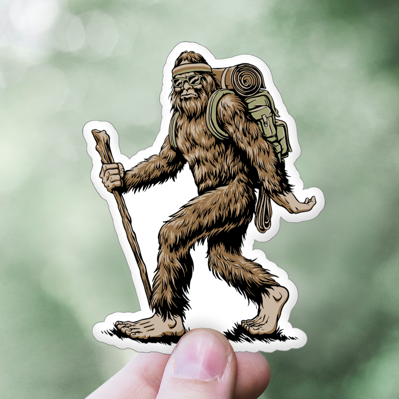 The Northwest Store - Wholesale Sticker - Hiking Sasquatch Bigfoot Sticker1