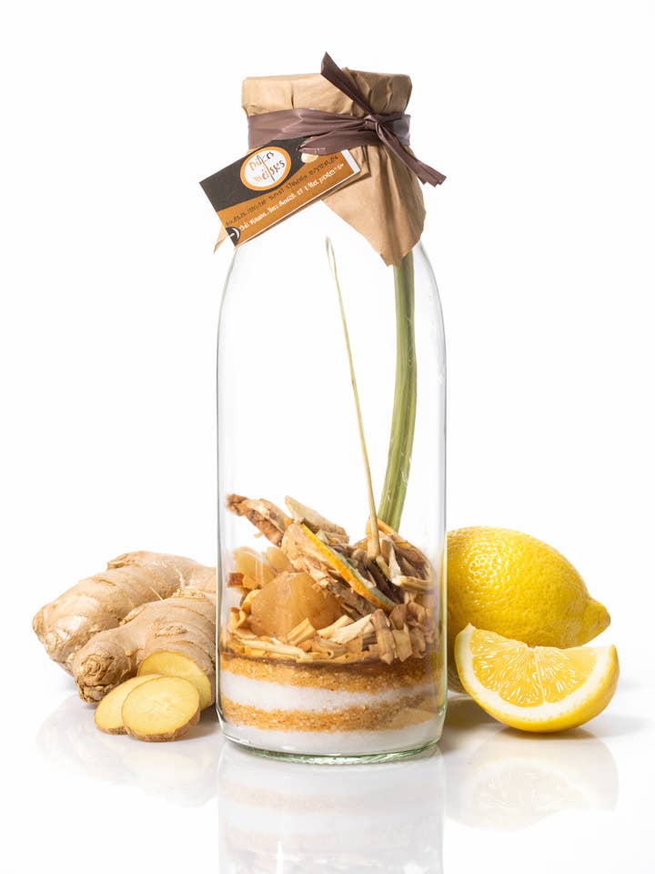 Zubereitung „Zitrone Ingwer“ für arrangierte Rums 50 cl für den Großhandel von Kit to Mix