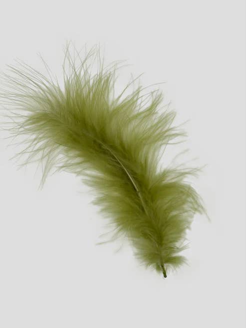 Marabú 12-15 cm Verde musgo para venta al por mayor de Enkels Feathers