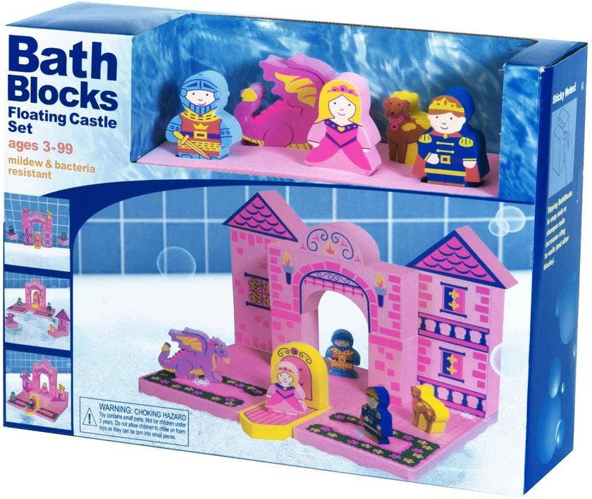 Just Think Toys – Großhandel Baukasten – Kinder – BathBlocks schwimmendes Schloss in Geschenkbox7