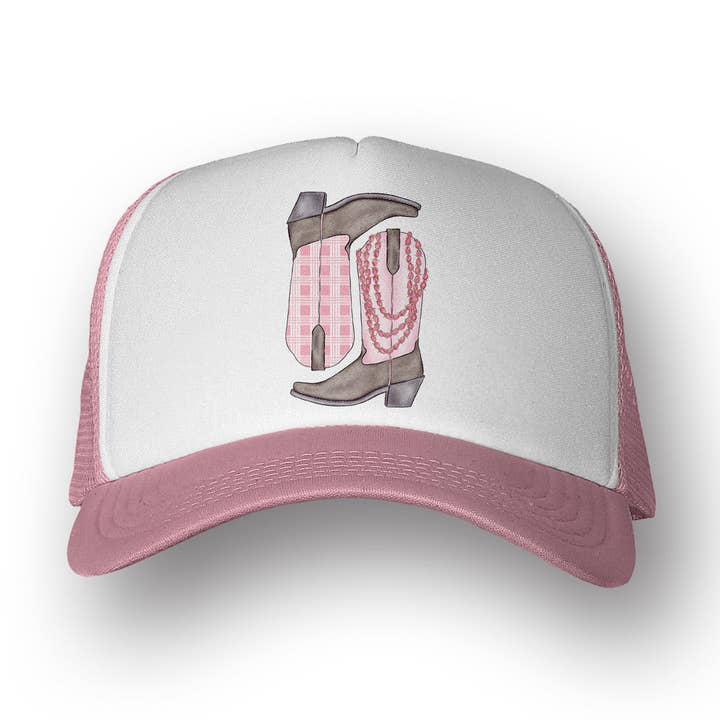 Lokelani Palaka Boots | Trucker Hat for wholesale by Malina Prints