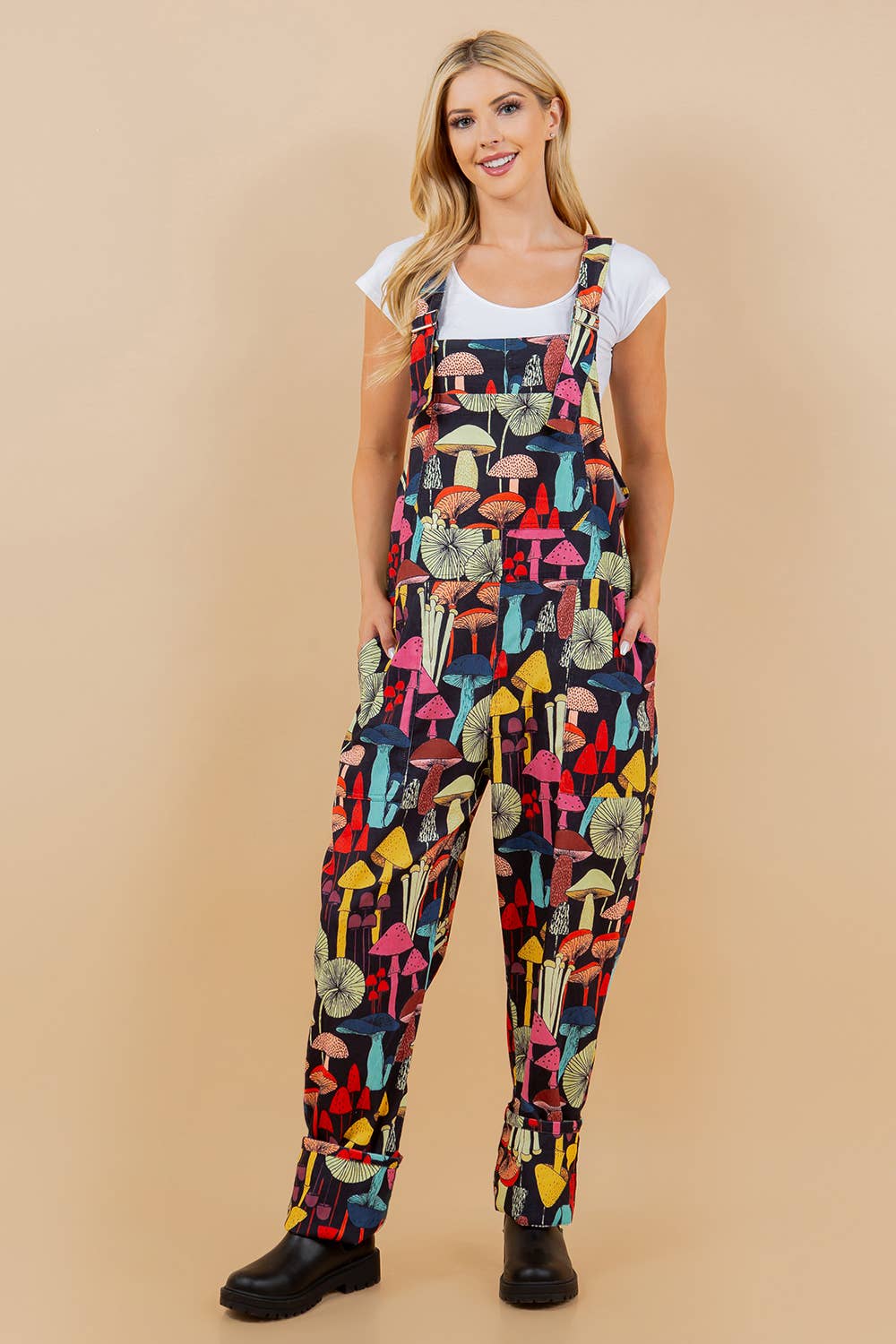 LA Soul – wholesale Overalls – Women's – Black Mushroom Overall1