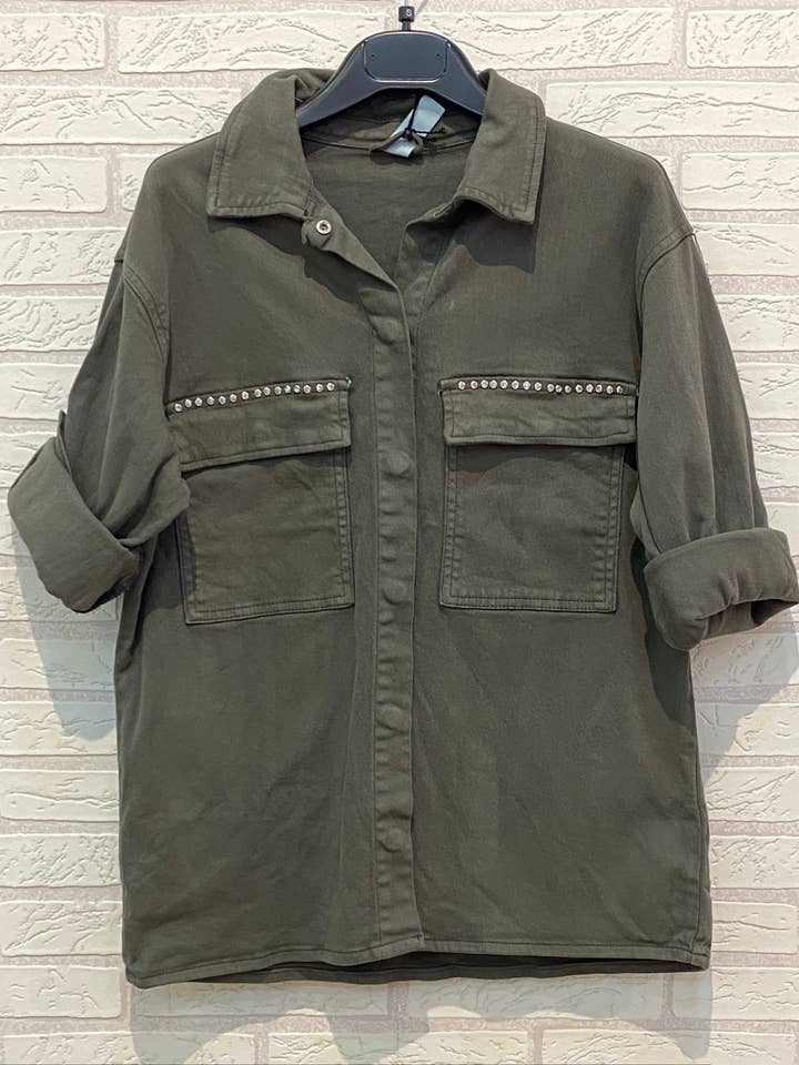 Ling - Wholesale Jacket - Women's - REF.224107 JACKET WITH SHINY STUDS