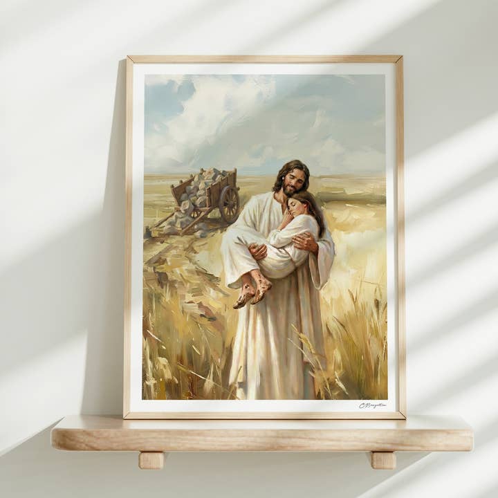 Descansa Nele | Impressão de Arte Assinada e Feita à Mão por atacado de The Painted Gospel