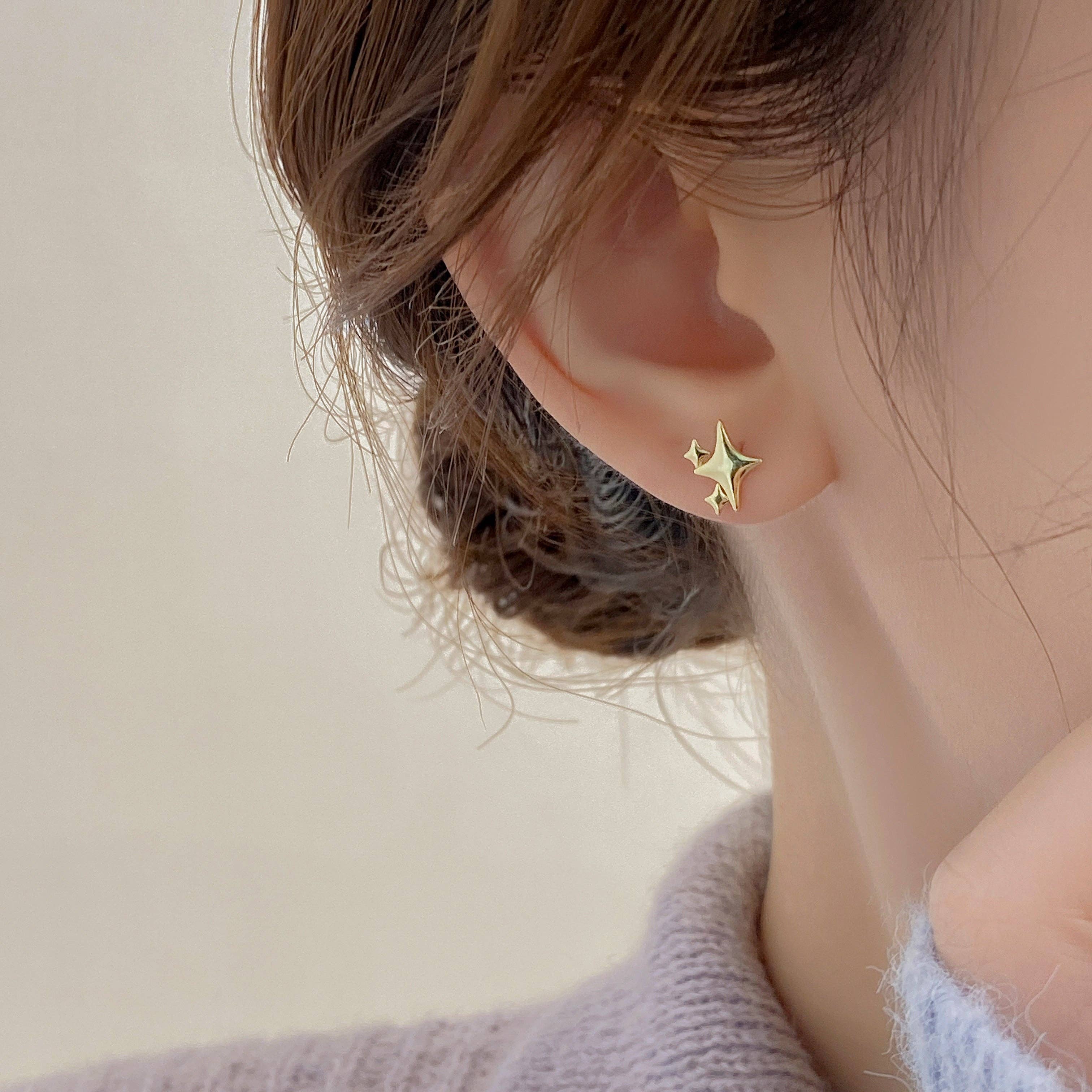 happyzzzsu - Wholesale Stud/Post Earrings - Sterling Silver Star Stud Earrings4