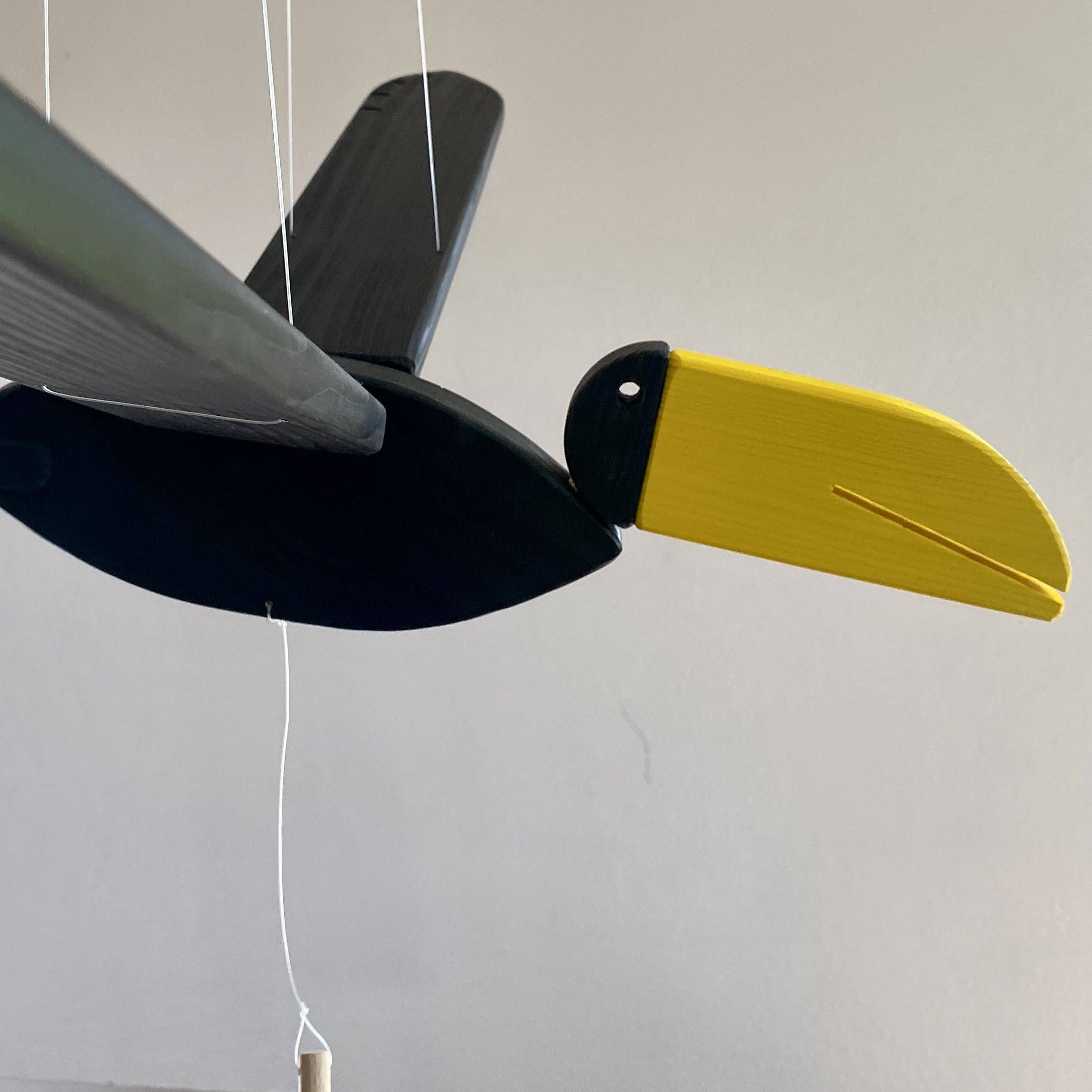 Mrozci - Wholesale Mobile - Wooden Flying Crow Mobile - Halloween Decoration8