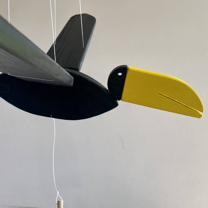 Mrozci - Wholesale Mobile - Wooden Flying Crow Mobile - Halloween Decoration8