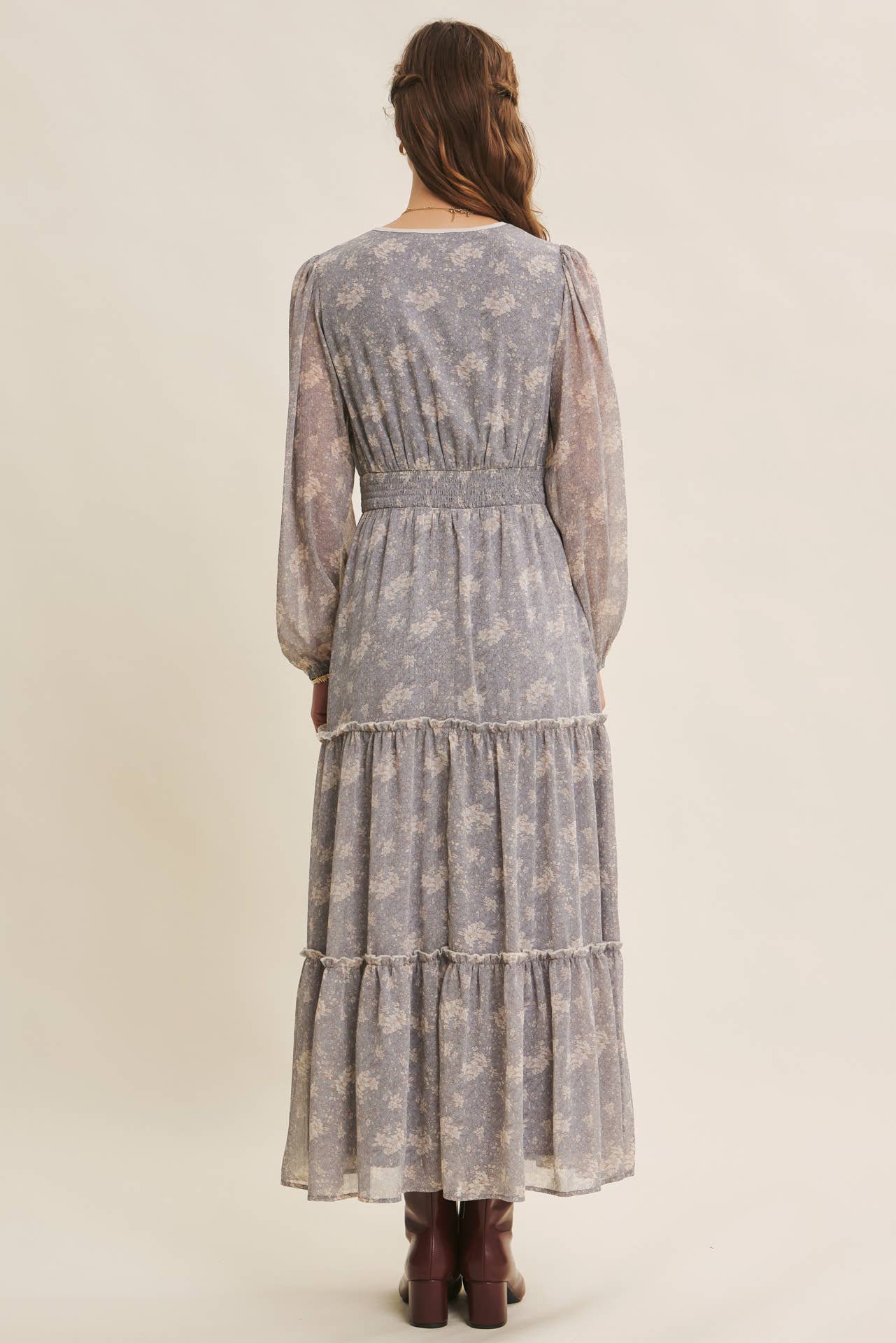 in february - Wholesale Dress - Women's - DELICATE ROMANTIC SHEER FLORAL MAXI DRESS19