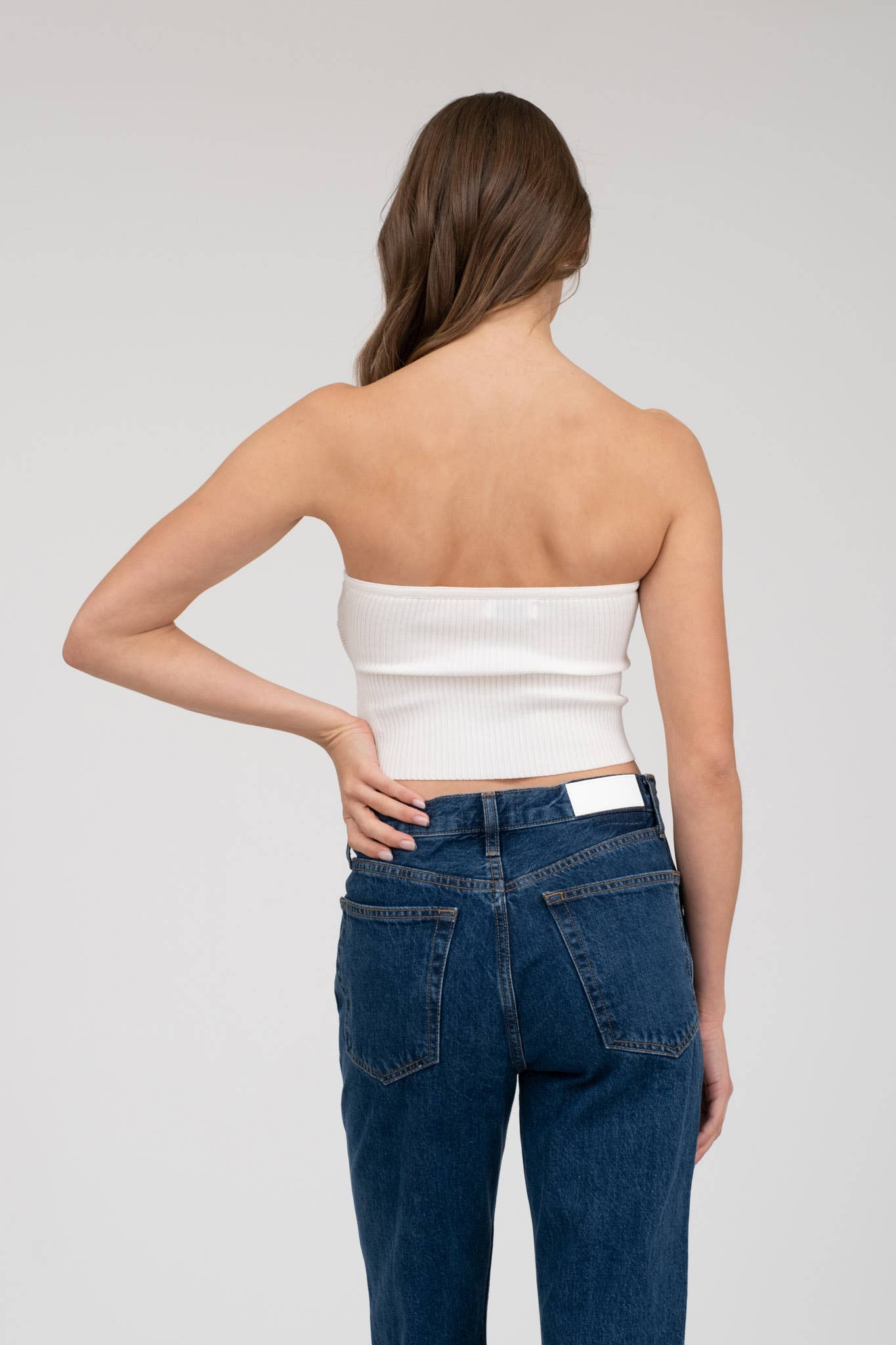 The Workshop Studio - Wholesale Knit Top - Women's - STRAPLESS TWIST FRONT KNIT CROP TOP (PRE-ORDER)27