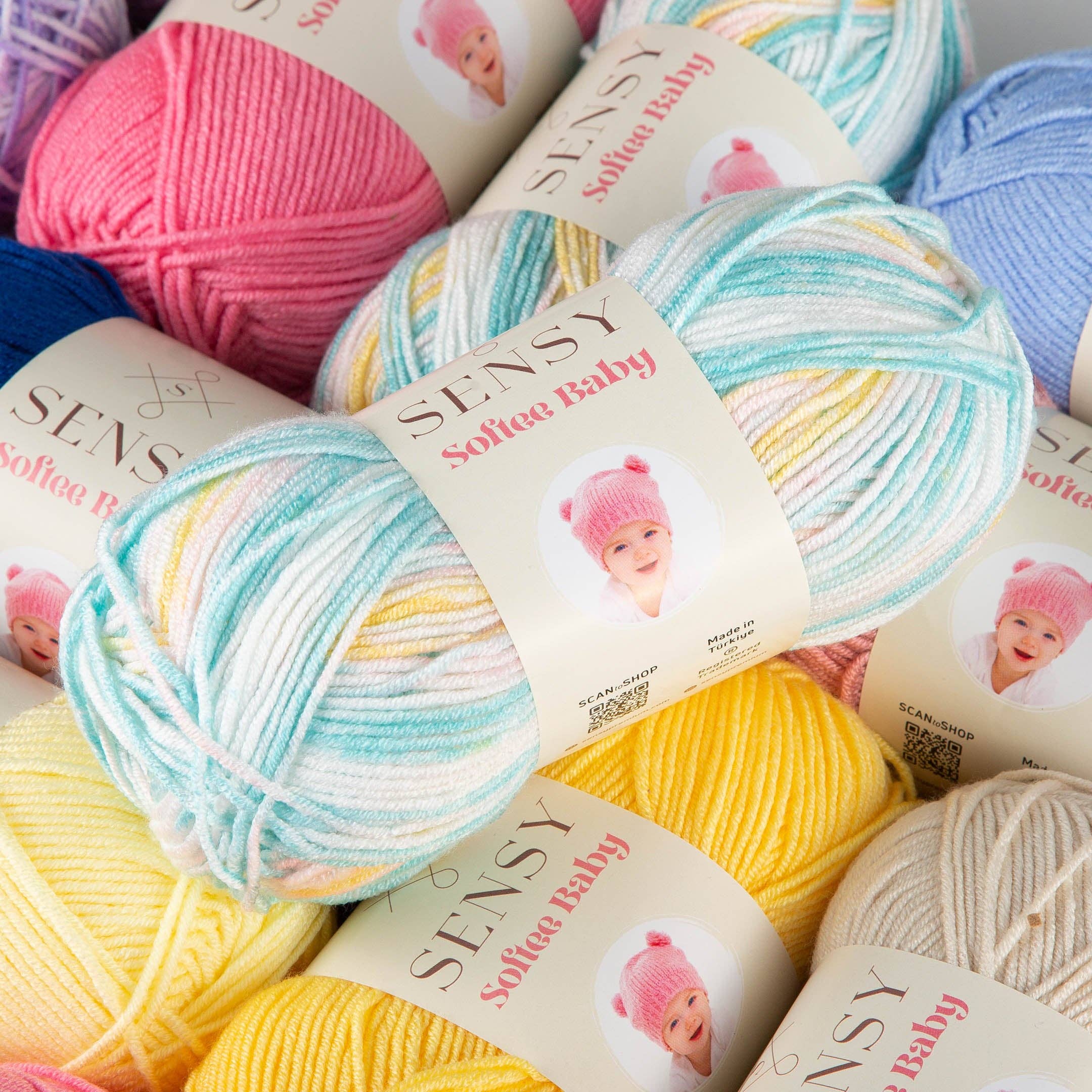 Sensy – wholesale Garn – Sensy Softee Babygarn, 3,5 oz, 275 meter, Gauge 3 Light39