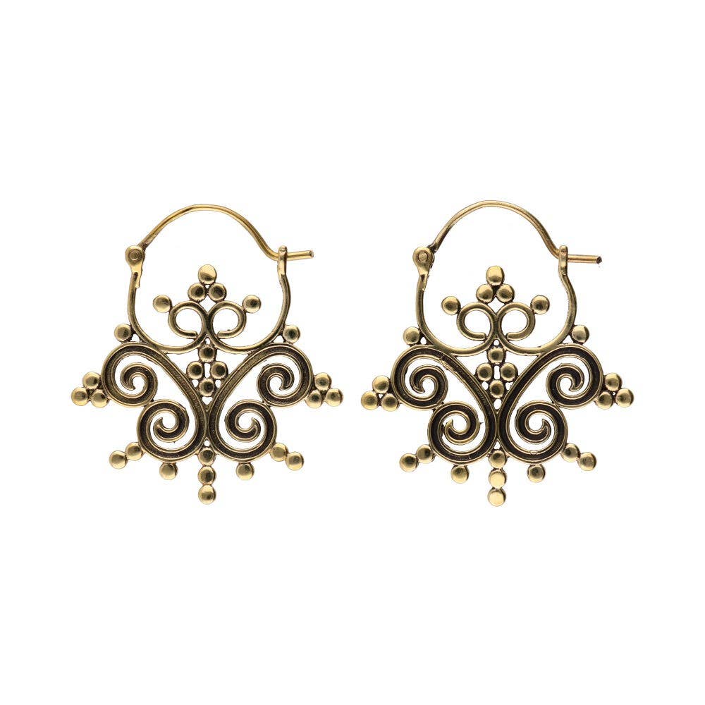 Vives de la Cortada S.L - Wholesale Dangle Earrings - Spiral earrings with bronze filigree -18-
