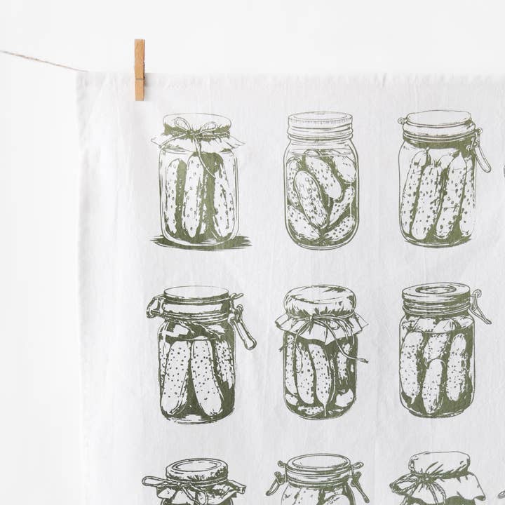 Highland Ridge | Handmade Home Decor - Wholesale Tea Towel - Pickle Tea Towel