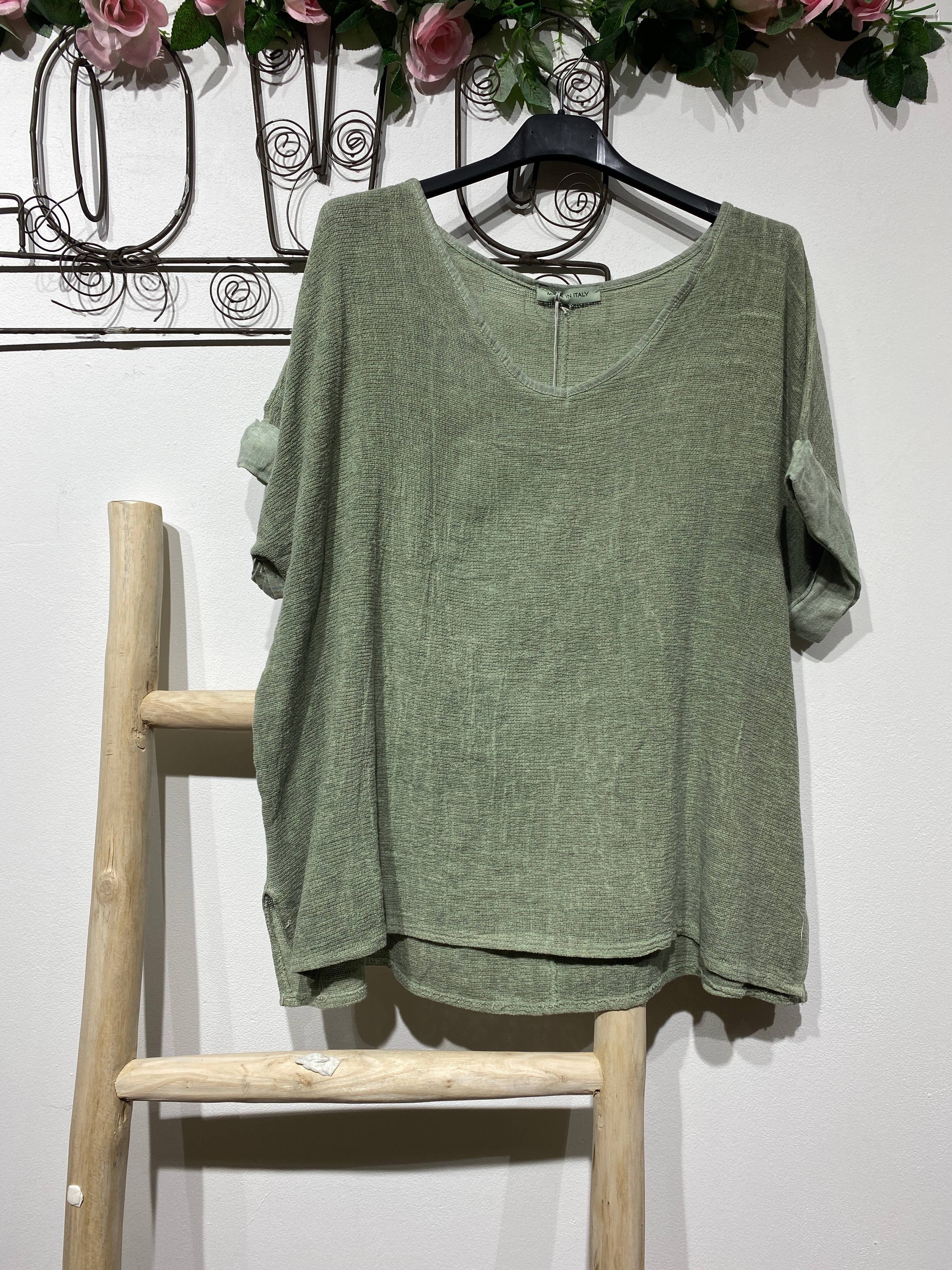 LINEN & COTTON HOUSE – Blusa - Mulher por atacado – Camisa de algodão e linho tamanho único33