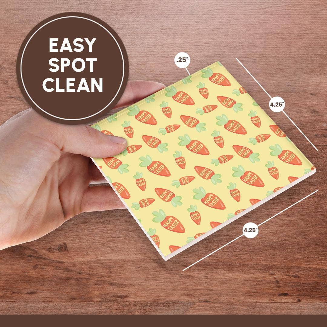 3dRose - Wholesale Coasters - 3dRose, Happy Easter Carrots Pattern, Coaster6