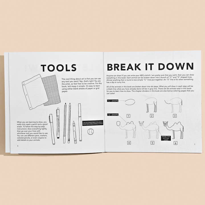 Paige Tate & Co. - Wholesale Preschool Book (3-5) - All The Animals: A How to Draw Art Book for Kids2