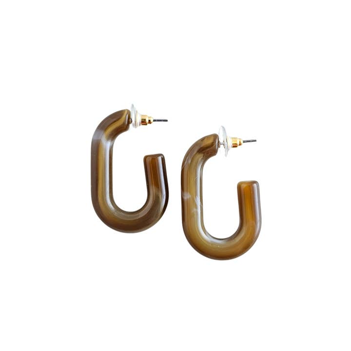 Spiffy & Splendid - Vendita all'ingrosso Orecchini a cerchio - Joanna Hoops - Marrone // Gioielli, Orecchini, Autunno6