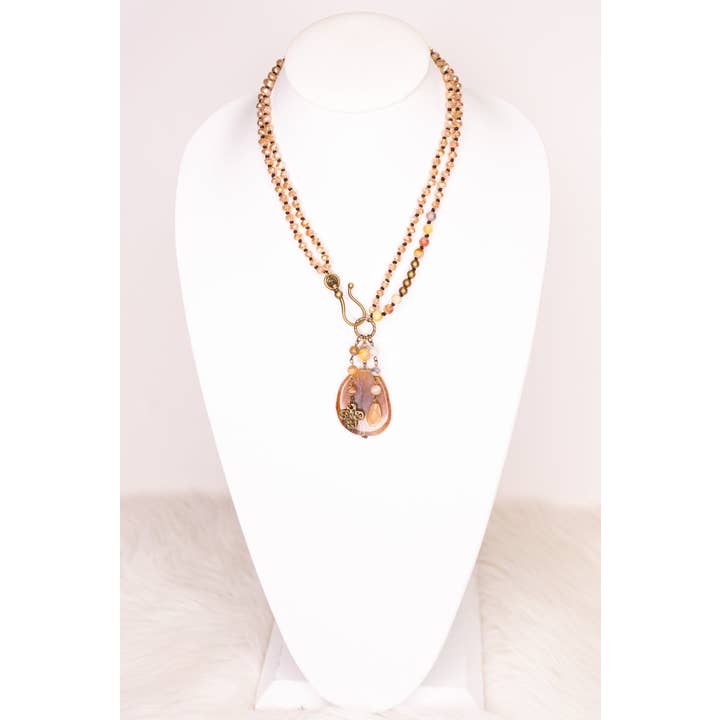 Dylan Designs - Wholesale Pendant/Charm Necklace - Gizelle Necklace in Taupe Mix5