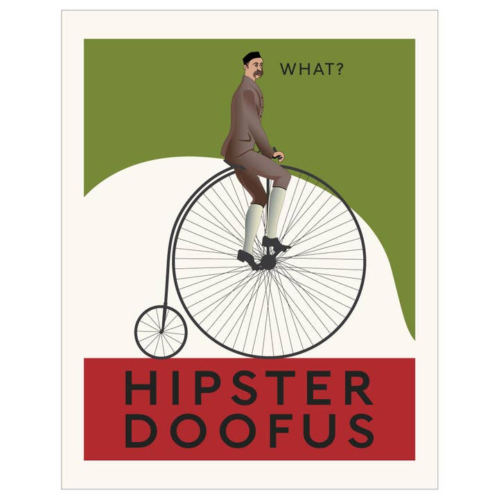 Fridgedoor - Venta al por mayor Imanes - Imán Hipster Doofus Penny Farthing de 2,5" x 8,9 cm