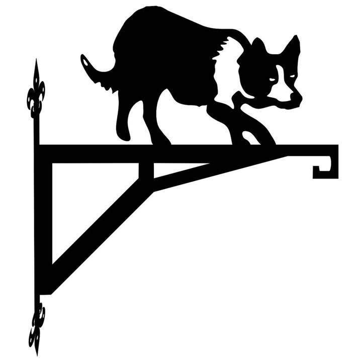 Border Collie Modern Contemporary Hanging Bracket for wholesale by Steel Images