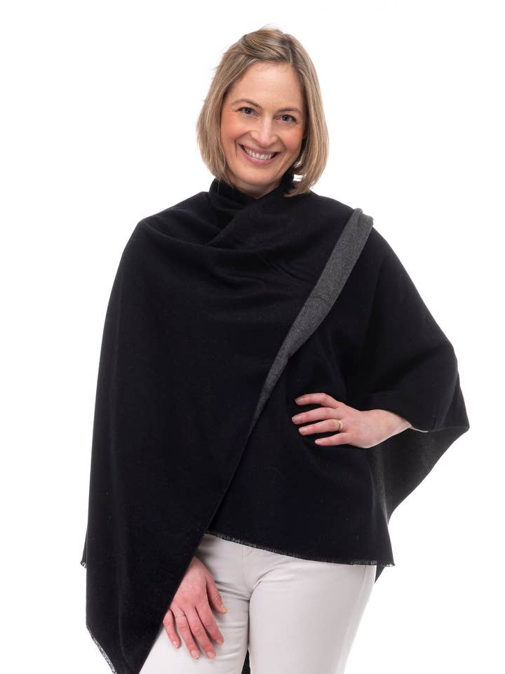 Clara FB169 Reversible Wrap Black/Grey for wholesale by Franchetti Bond