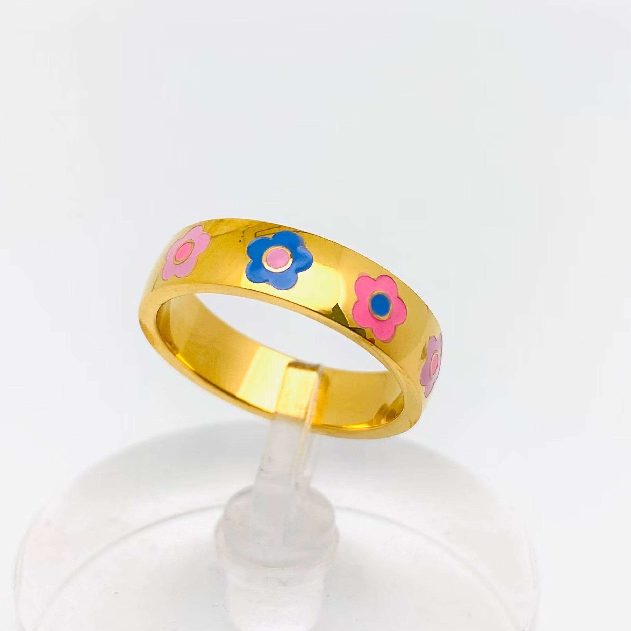 Mio Queena - Wholesale Cocktail/Statement Ring - "Fuck You" Colored Enamel 18K Gold Plated Ring - FGS6