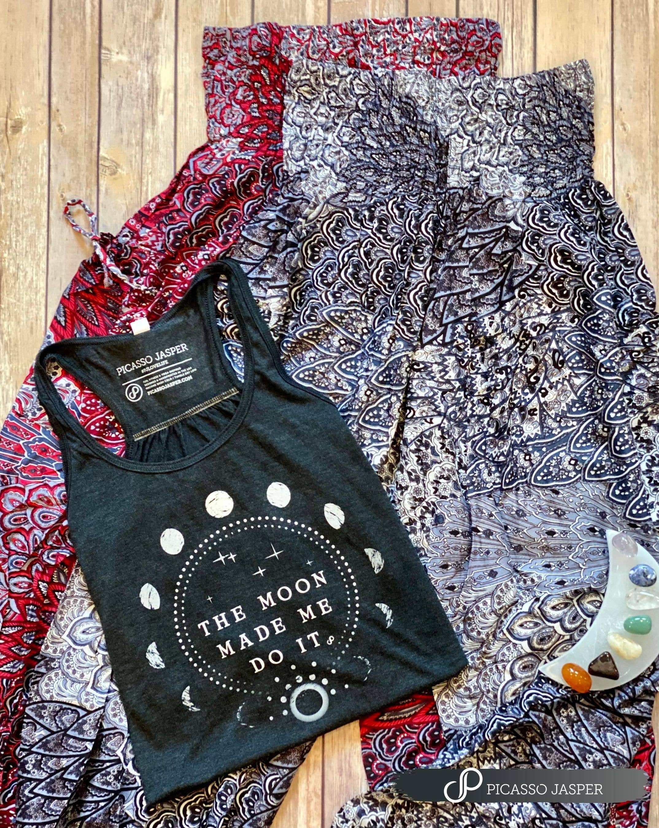 Picasso Jasper - Wholesale Tank Top - Women's - The Moon Made Me Do It, Vintage Gray, Flowy Tank4
