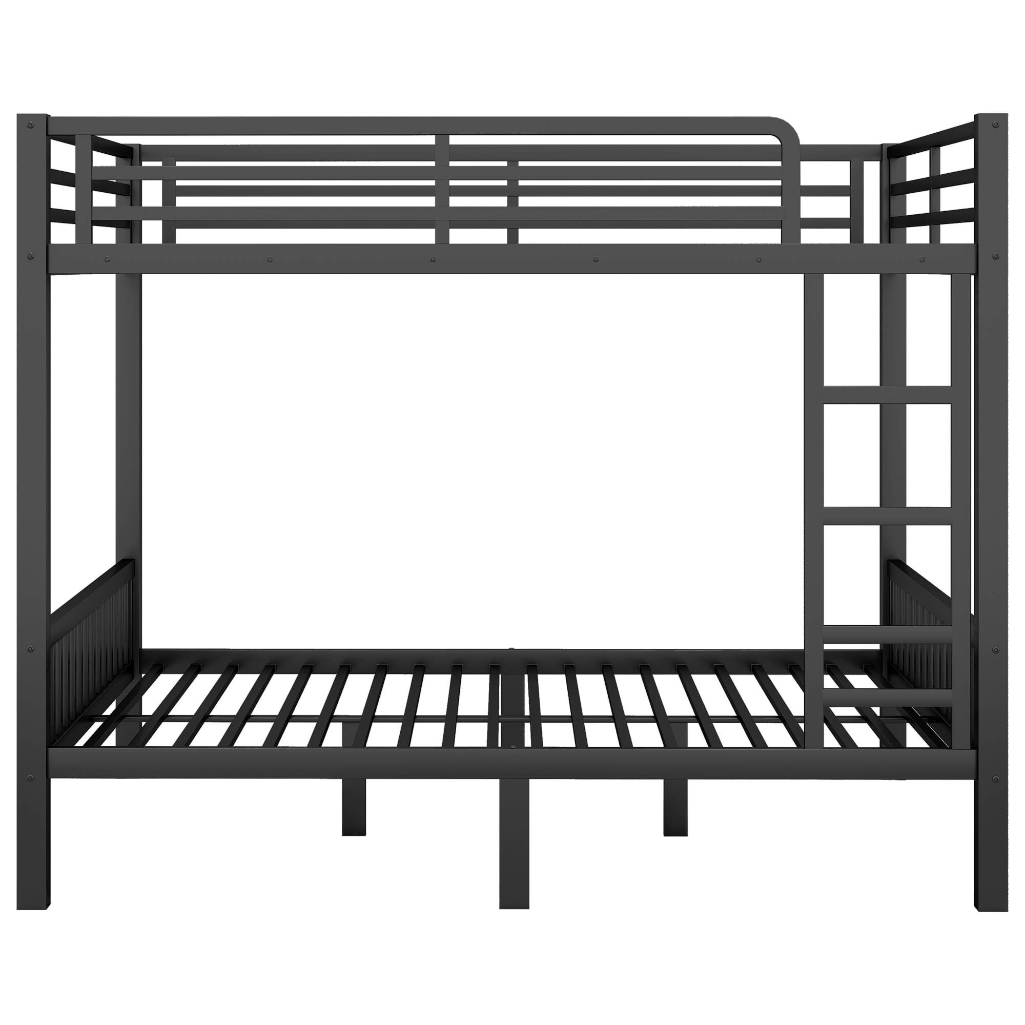 39F Inc. - Wholesale Bed - Queen Over Queen Metal Bunk Bed with Ladder, Black8
