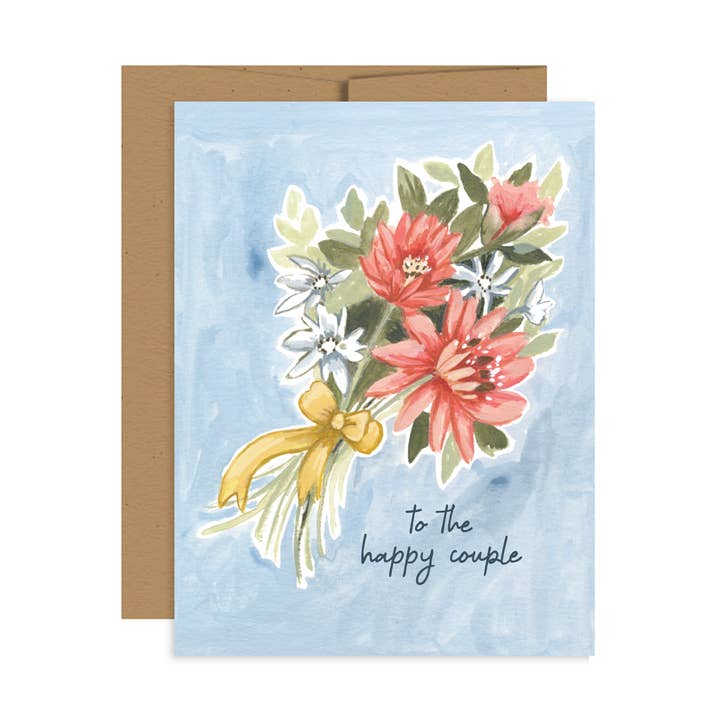 Wenskaart bruidsboeket voor wholesale door Jessica Frasz Studio