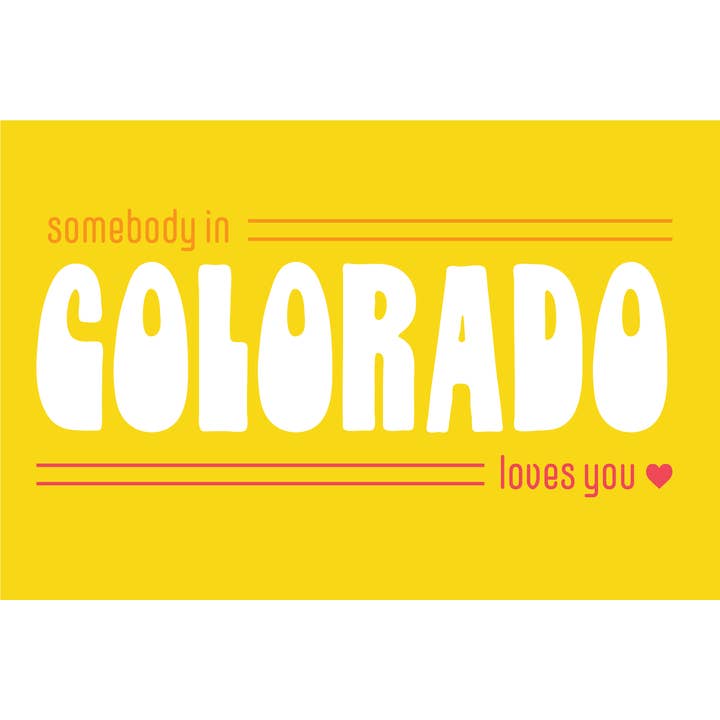 Somebody in Colorado Loves You Post Card Set for wholesale by Public School Paper Co.